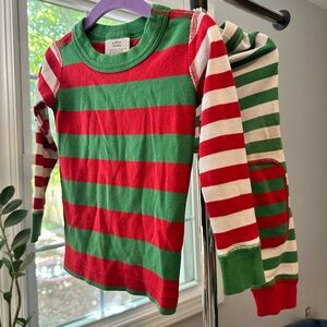 Hanna Andersson Holiday Striped PJs with Knee Patches